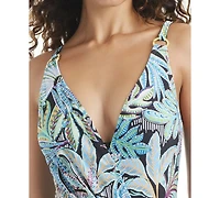 Beyond Control Women's V-Neck One-Piece Swim Dress