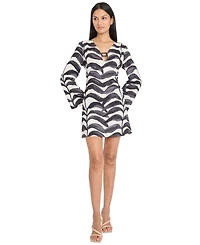 Donna Morgan Women's Long-Sleeves Mini Dress