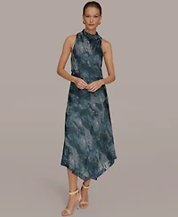 Donna Karan New York Women's Sleeveless High Neck Midi Dress