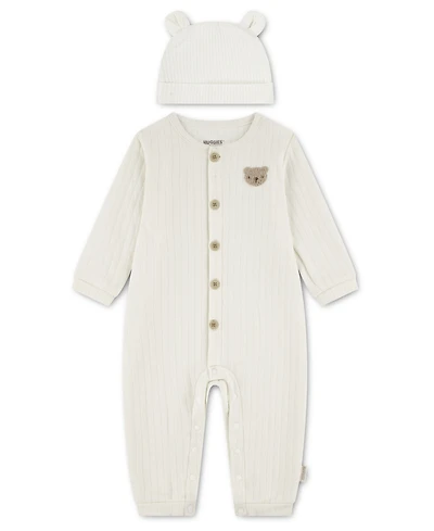 Huggies Baby Boys 'and Girls' Crewneck Coverall and Beanie, 2-Piece Set