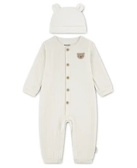 Huggies Baby Boys 'and Girls' Crewneck Coverall and Beanie, 2-Piece Set
