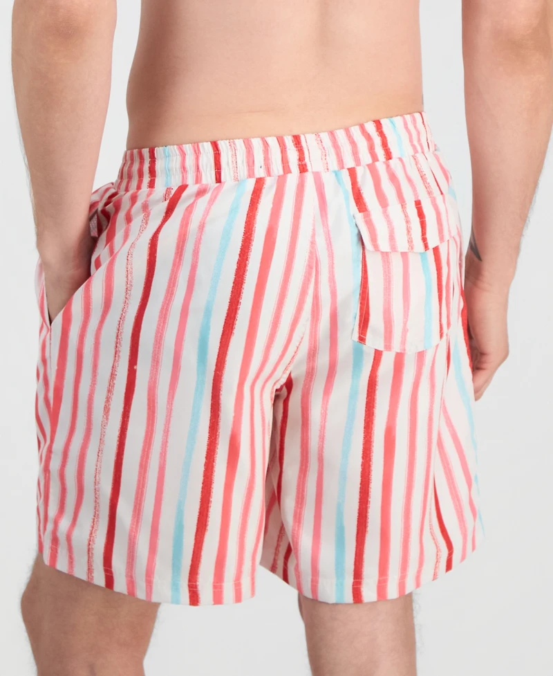 Club Room Men's Paint Stripe Swim Trunks, Macy's Exclusive