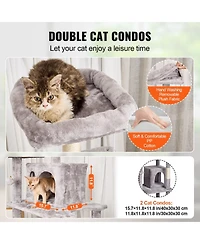 Cozito 68.5" Multi-Level Cat Tree with 2 Condos