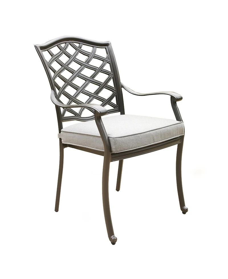 Mondawe 6 - Person 68" Long Aluminum Dining Set,6 Dining Arm Chairs & 1 Rectangular Table