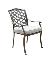 Mondawe 6 - Person 68" Long Aluminum Dining Set,6 Dining Arm Chairs & 1 Rectangular Table