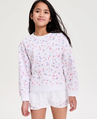 Epic Threads Girls' Xs-xl Floral-Print Crewneck Sweatshirt, Macy's Exclusive