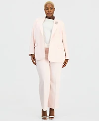 Anne Klein Plus Embellished Peak-Lapel Blazer