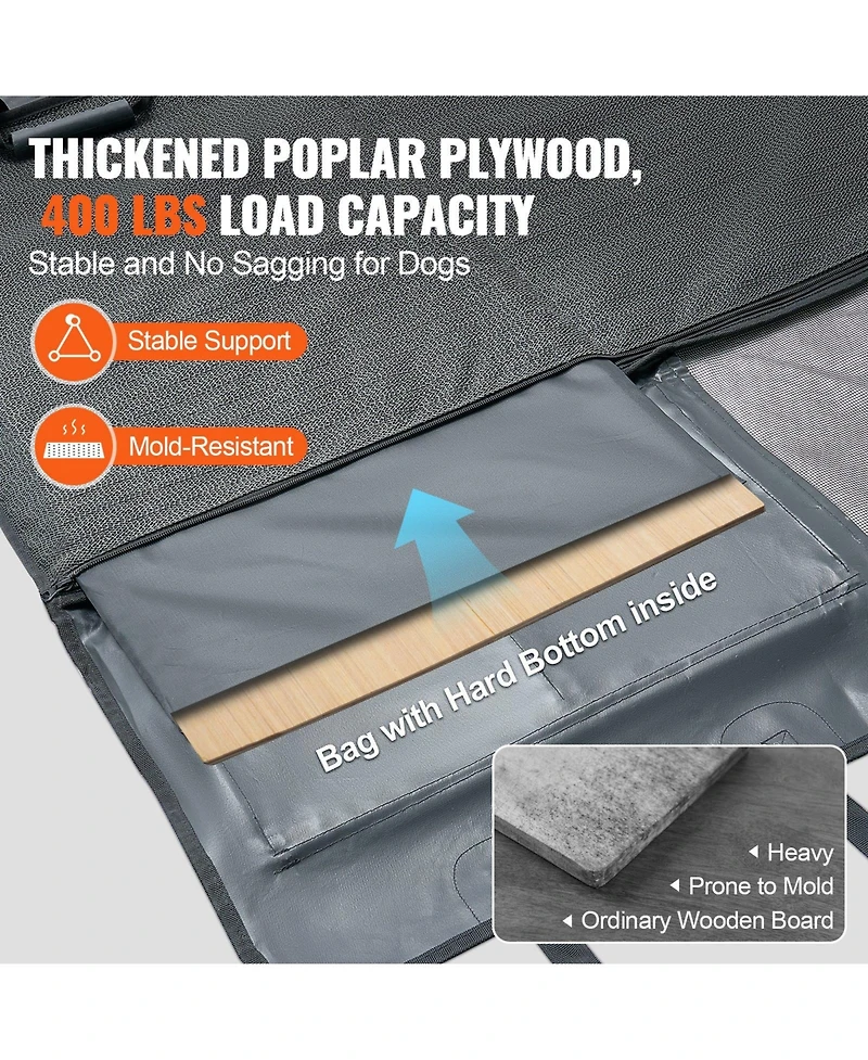 Cozito Waterproof Dog Car Seat Cover for Back Seat, 54 x 24 in, 600D Heavy-Duty Protection for Cars