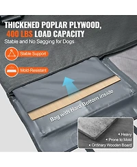 Cozito Waterproof Dog Car Seat Cover for Back Seat, 54 x 24 in, 600D Heavy-Duty Protection for Cars