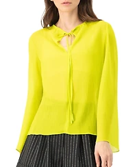 Ivonne Women's Long Sleeve V-Neck Tunic Tops