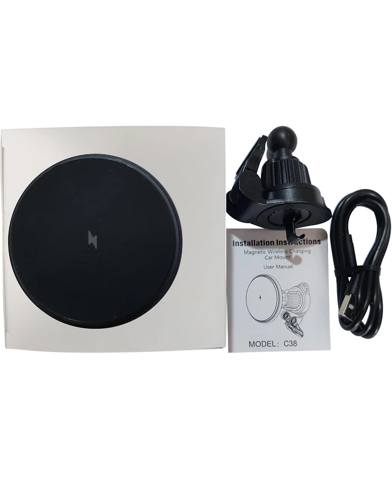 Risokeys Car Charger, Hands-free Car Phone Holder Charger, Wireless Charger Car Mount for Air Vent, Compatible with iPhone 16/15/14