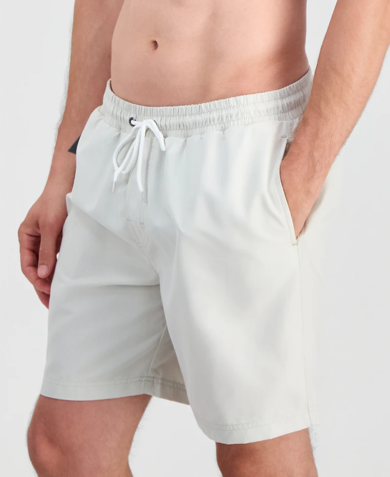 Club Room Men's Quick-Dry Performance Solid 7" Swim Trunks, Created for Macy's