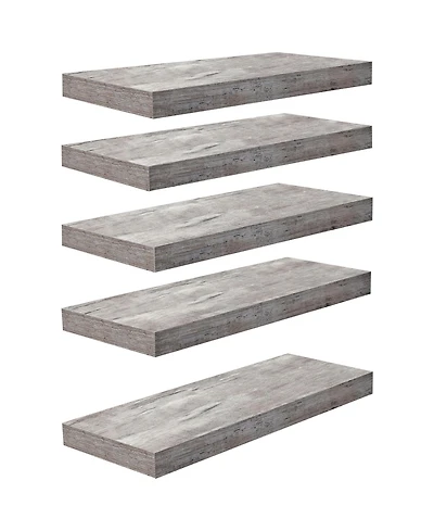 5 Pack 16 Inch Sorbus Long Floating Wall Shelves for Bedroom, Decor, Kitchen, Living Room - for Trophies, Frames