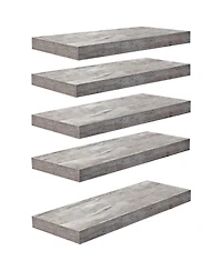 5 Pack 16 Inch Sorbus Long Floating Wall Shelves for Bedroom, Decor, Kitchen, Living Room - for Trophies, Frames, Bookshelf