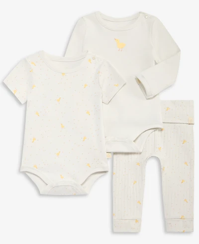 First Impressions Everyday Baby Essentials Boys' Duck Print Bodysuits and Pants, 3-Piece Set, Macy's Exclusive