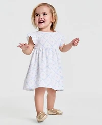 First Impressions Baby Girls Floral Print Dress Soft Sole Metallic Ballet Flats Macys Exclusive