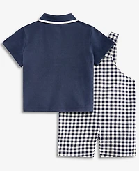 First Impressions Baby Boys' Polo Shirt & Shortall, 2-Piece Set, Macy's Exclusive