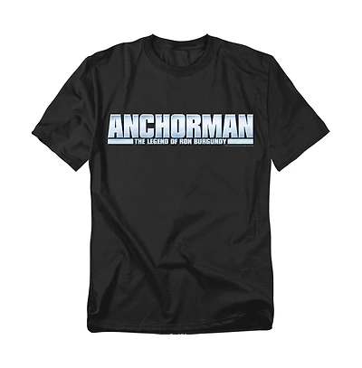 Anchorman Men's The Legend Of Ron Burgundy Metallic Logo T Shirt