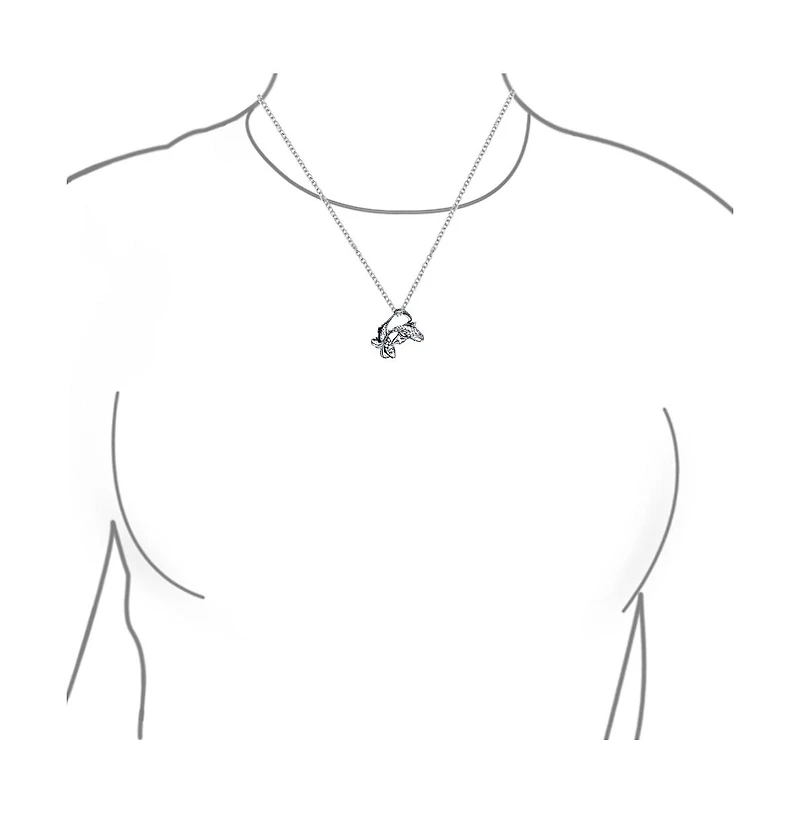 Bling Jewelry Nautical Water Fish Pisces Zodiac Sign Pendant Necklace .925 Sterling Silver