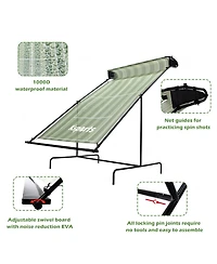 Ksports Racquet Sports Tennis Rebounder for Indoor & Outdoor w/Carry Bag, Green