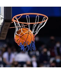 Mecale Basketball Rim Replacement, 18", Wall/Door Mount, Heavy-Duty Flex Rim w/ Net, Indoor/Outdoor