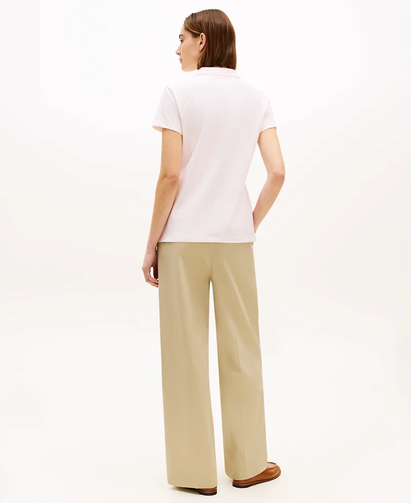 Tommy Hilfiger Women's Classic Pique Printed Short-Sleeve Polo Top