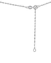 Macy's Sapphire (1 ct. t.w.) & Diamond (1/6 ct. t.w.) Pendant Necklace in 14k White Gold