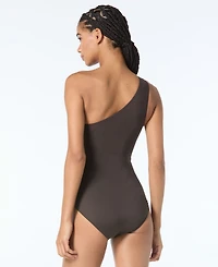 Michael Kors Embellished One-Shoulder Underwire One-Piece Swimsuit