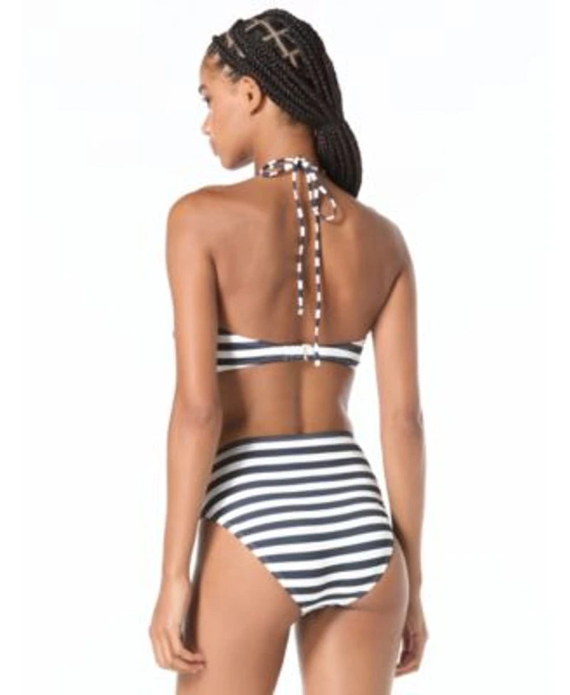 Michael Kors Womens Bandeau Neck Top High Waist Bottoms