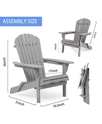 Flynama Wood Lounge Patio Chair for Garden Outdoor Wooden Folding Adirondack Chair Set of 2 Solid Cedar Wood Lounge Patio Chair for Garden