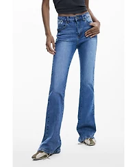 Desigual Women's Flared Denim Trousers
