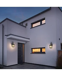 Flynama Large Outdoor Wall Lights for House, 16.5inch Exterior Lighting Fixtures Wall Mount Outdoor Porch Lights Waterproof Black Outdoor