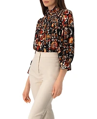 Ivonne Women's Printed Long Sleeve Shirt