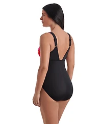 ShapeSolver Women's Scoop Neck One-Piece Swimsuit