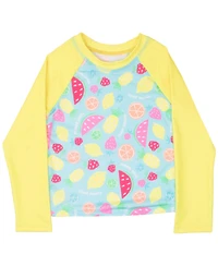 Tommy Bahama Girls Long Sleeve Rash Guard and Bikini Bottoms 2-Piece Swimsuit Outfit Set