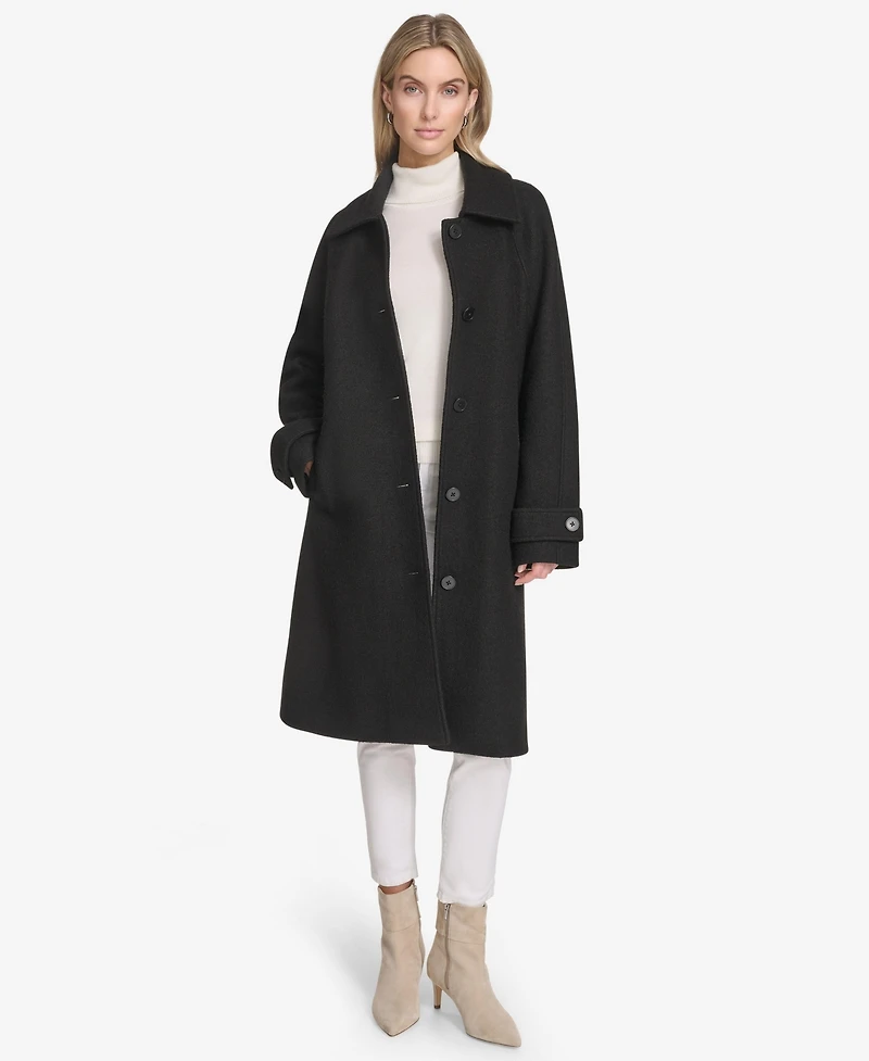 Andrew Marc Women's Jupiter Wool Blend Balmacaan Coat