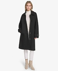 Andrew Marc Women's Jupiter Wool Blend Balmacaan Coat