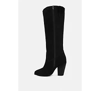Great-storm Womens Suede Leather Calf Boots