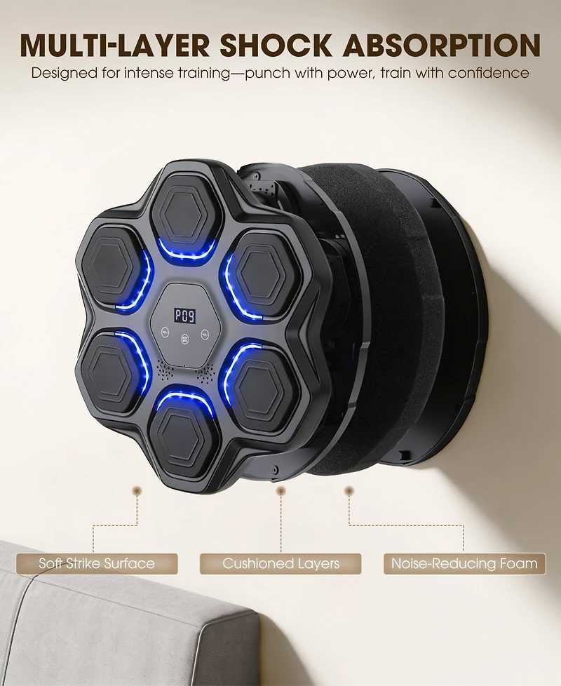 Sugift Music Boxing Machine Gym Fighting Equipment With Gloves