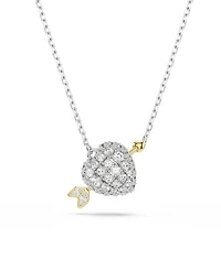 Swarovski Mixed Cuts, Heart, White, Mixed Metal Finish Idyllia Pendant Necklaces