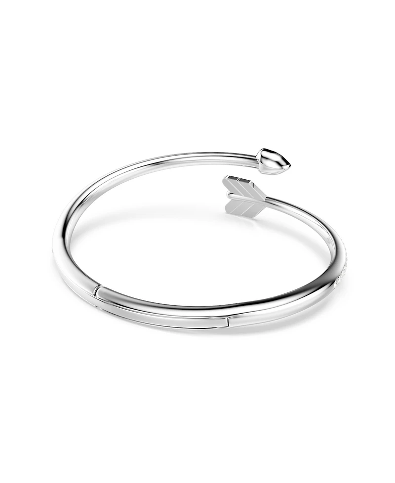 Swarovski Mixed Cuts, Arrow, White, Rhodium Plated Idyllia Bangle