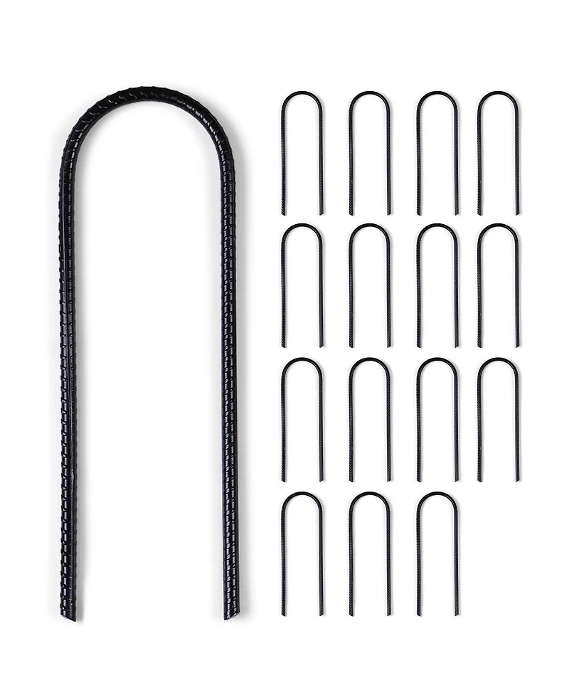 Yescom 16 Pack Trampoline Stakes Ground Anchors 11 Inch U Shaped Heavy Duty for Outdoor Camping Tent