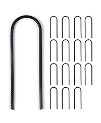Yescom 16 Pack Trampoline Stakes Ground Anchors 11 Inch U Shaped Heavy Duty for Outdoor Camping Tent