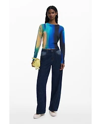 Desigual Women's Fine vertically gradient sweater