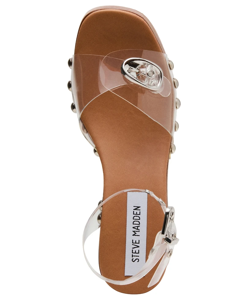 Steve Madden Women's Kruise Wooden Platform Sandals