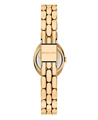 Michael Kors Women's Maude Three-Hand Gold-Tone Stainless Steel Watch and Bracelet Set, 21MM