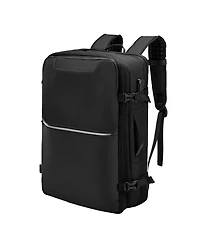 Mecale 80L Vacuum Seal Compression Travel Backpack with Pump, Expandable, Tsa-Approved Lock, Water-Resistant Carry-On Luggage, Black