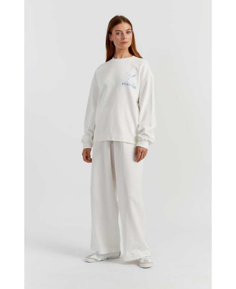 Chinti & Parker Women's Peanuts Athletics Graphic Cotton Sweatshirt