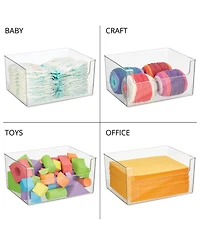 mDesign Household Plastic Storage Organizer Bin with Open Front - 8 Pack
