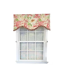 Rlf Home Angeline Cornice 100% Cotton Rod Pocket Lined Window Valance 50" x 17"